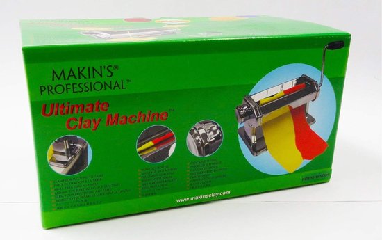 Klei Machine - Deegroller Apparaat - Ambachtelijk Werk - Verstelbare Diktes - 18cm Rollen - Zilver — afbeelding 2