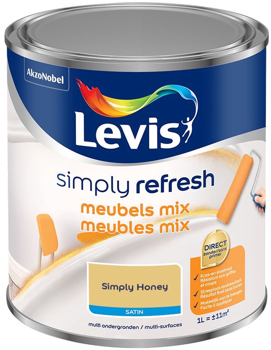 Levis - Simply Refresh Meubels Satin Mix - Simply Honey - Mengverf - 1 L