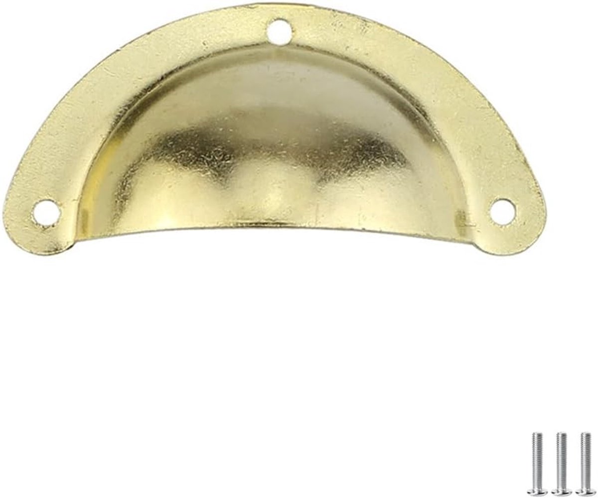 20 Stuks Retro Schelp Deurgrepen - Halve Cirkel Metaal Trekknoppen voor Kast en Keukenmeubels, Vintage Interieuraccessoires
