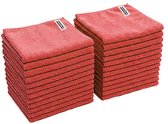 Propex microvezeldoek rood 40 x 40 cm (24 stuks) - Schoonmaakmiddelen - Facilitair