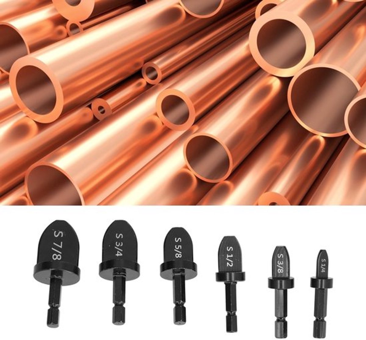 Vt products - Pijpuitpersbits - Buisuitbreidingsset - 6-delige set