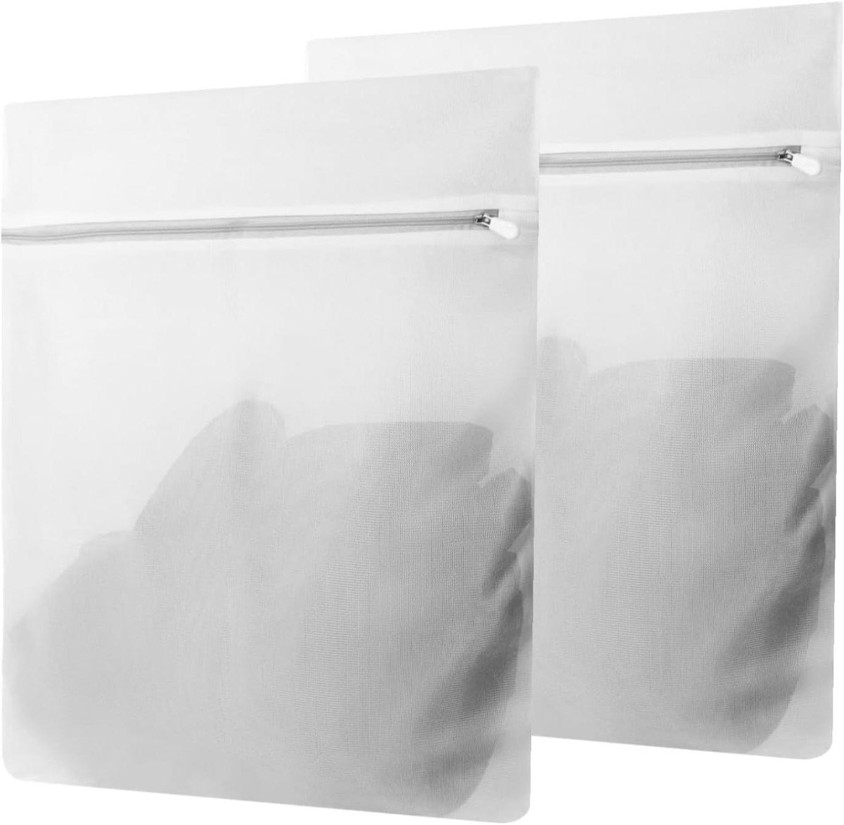 Waszakken - Wasnetten - Kleding Beschermen - Met Ritssluiting - 2 stuks 30x25cm - Wit