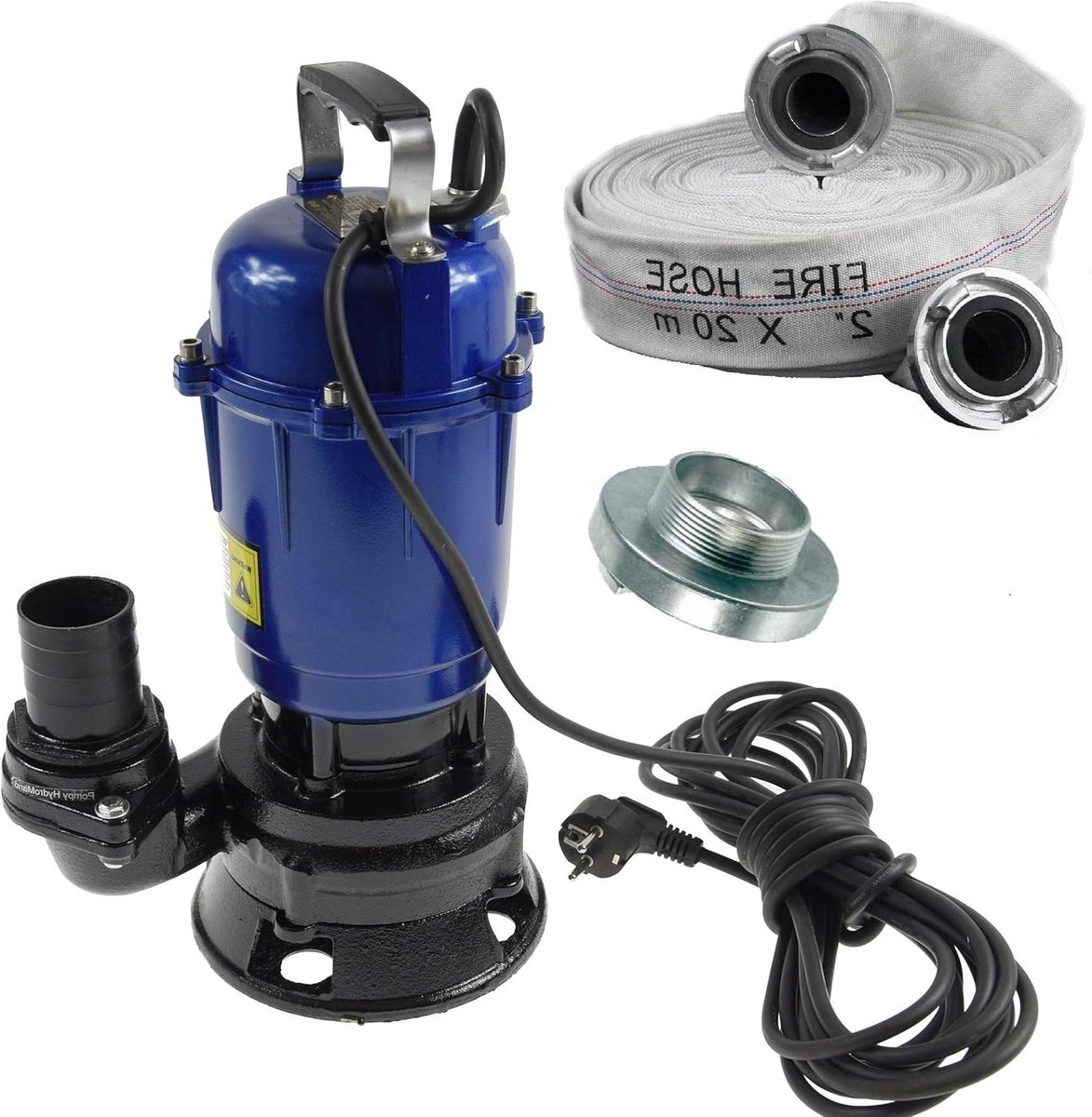 Dompelpomp - Vuilwaterpomp - Water Verplaatsen - Grote Deeltjes - 300 L/Min - Zwart