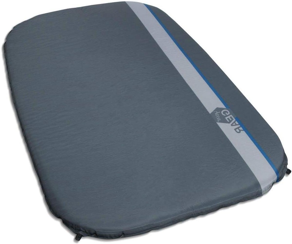 Zelfopblaasbare Mat - Slaapmat Dubbel - Kamperen Trekking - Hoge Isolatie R-waarde 6+ - 198x130x7 cm - Grijs Blauw