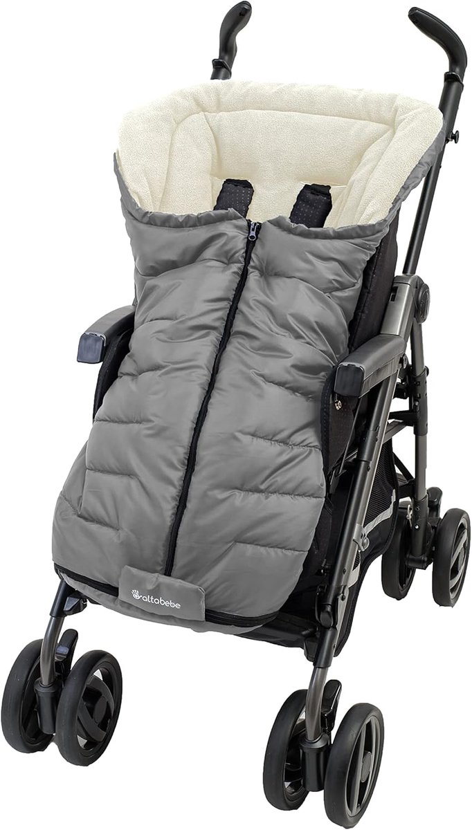 Baby Voetenzak - Winterzak Kinderwagen - Warmte Buiten - Waterdicht Winddicht - 93 x 45 cm - Grijs — afbeelding 3