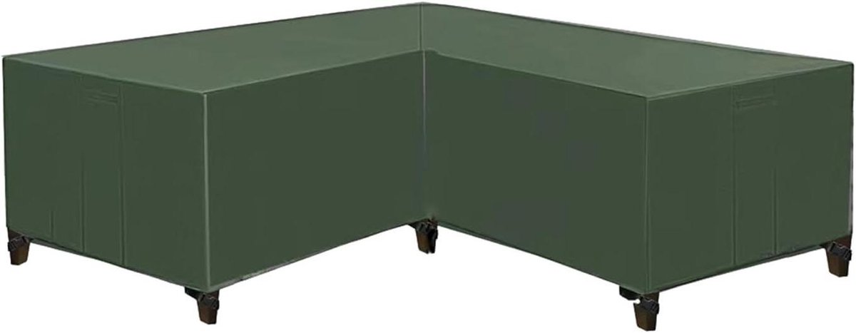 Tuinmeubelhoes L-vormig - Terras Beschermhoes - Meubels Beschermen - Waterdicht UV-bestendig - 210x270x90cm - Groen