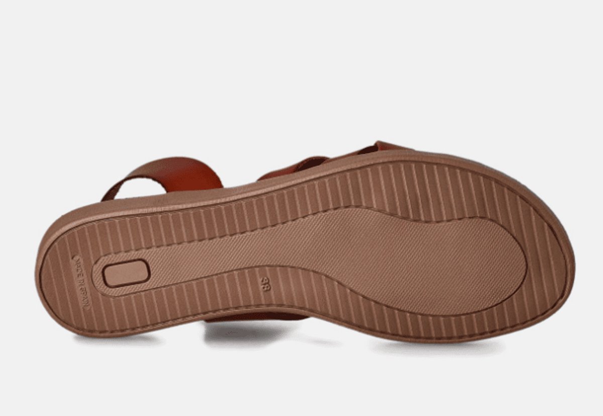 Hee! Dames Sandaal | Cognac | Maat: 38