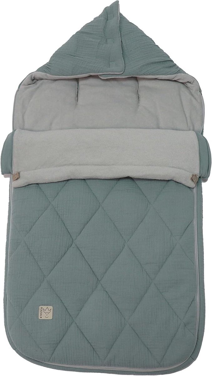 Zomer Voetenzak - Baby Slaapzak - Warme Dagen - Muslin Stof - 90 cm - Groen