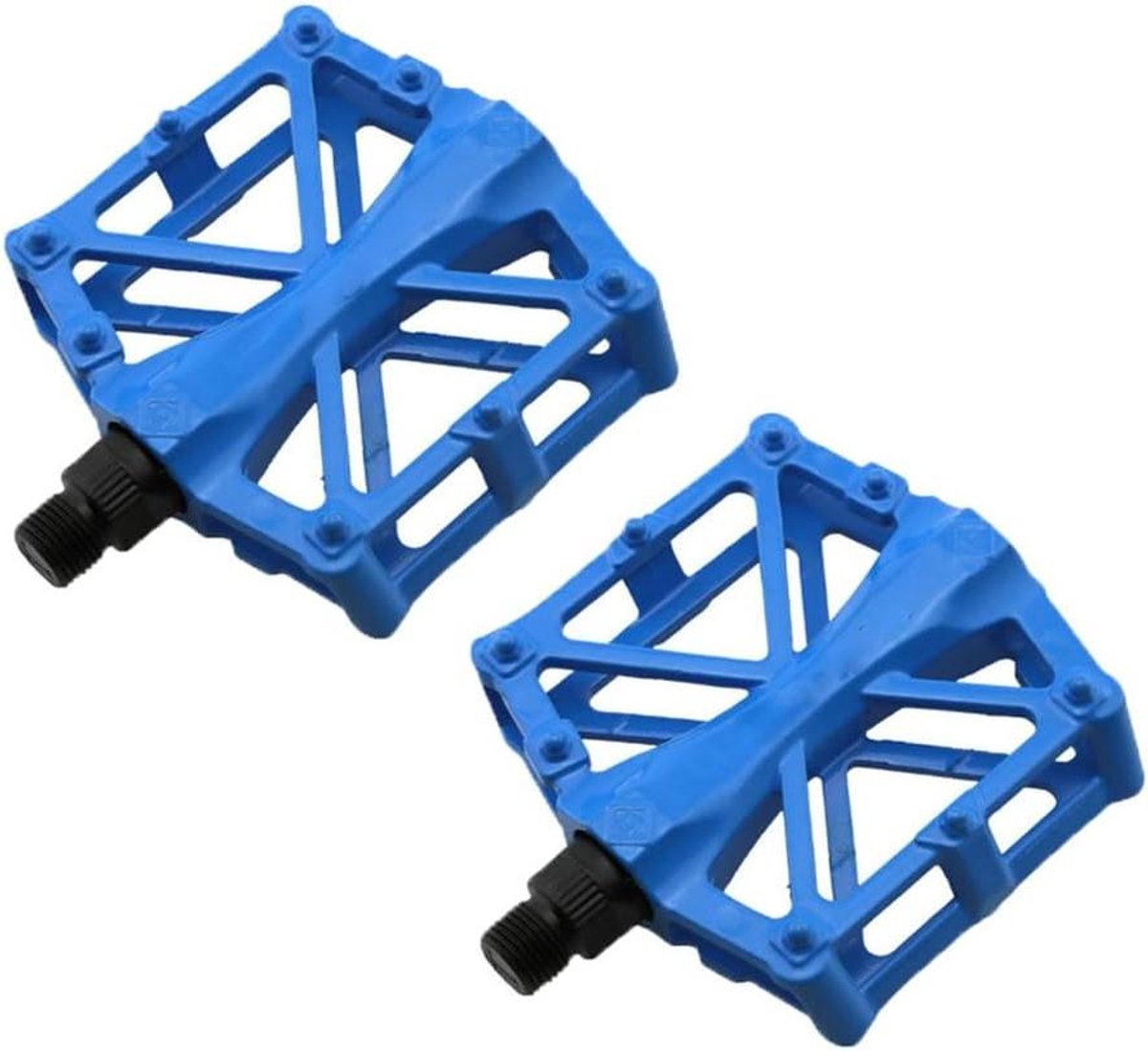 Fiets Pedalen - Aluminium Pedalen - Fietsen Onderhoud - Anti-slip Grip - 91mm x 98mm - Blauw