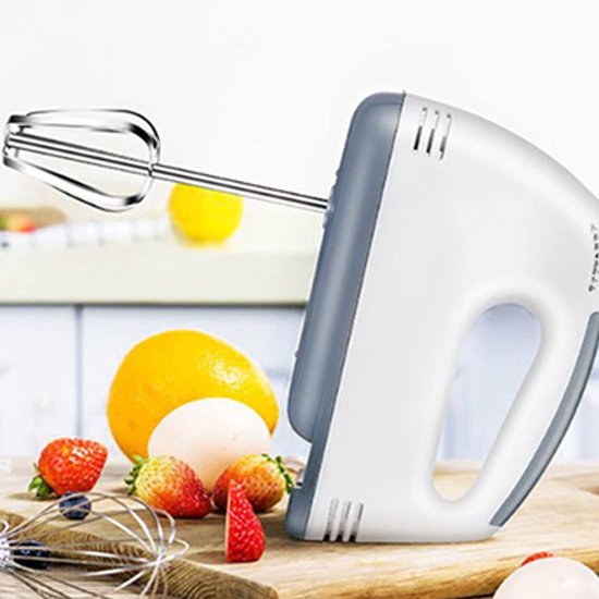 Elektrische Handmixer - Keukenmixer Garde - Huishoudelijk Bakken - Zeven Snelheden - 0.6 Kilogram - Wit — afbeelding 2