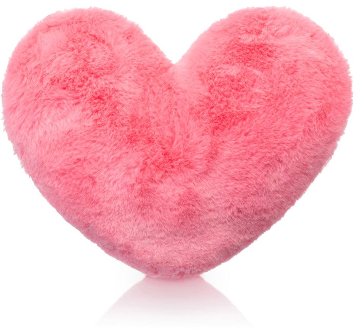 Hartkussen pluche 40x30 cm – Zacht sierkussen in hartvorm – Romantisch cadeau voor Valentijnsdag, Moederdag, verjaardag – Decoratief kussen - Roze
