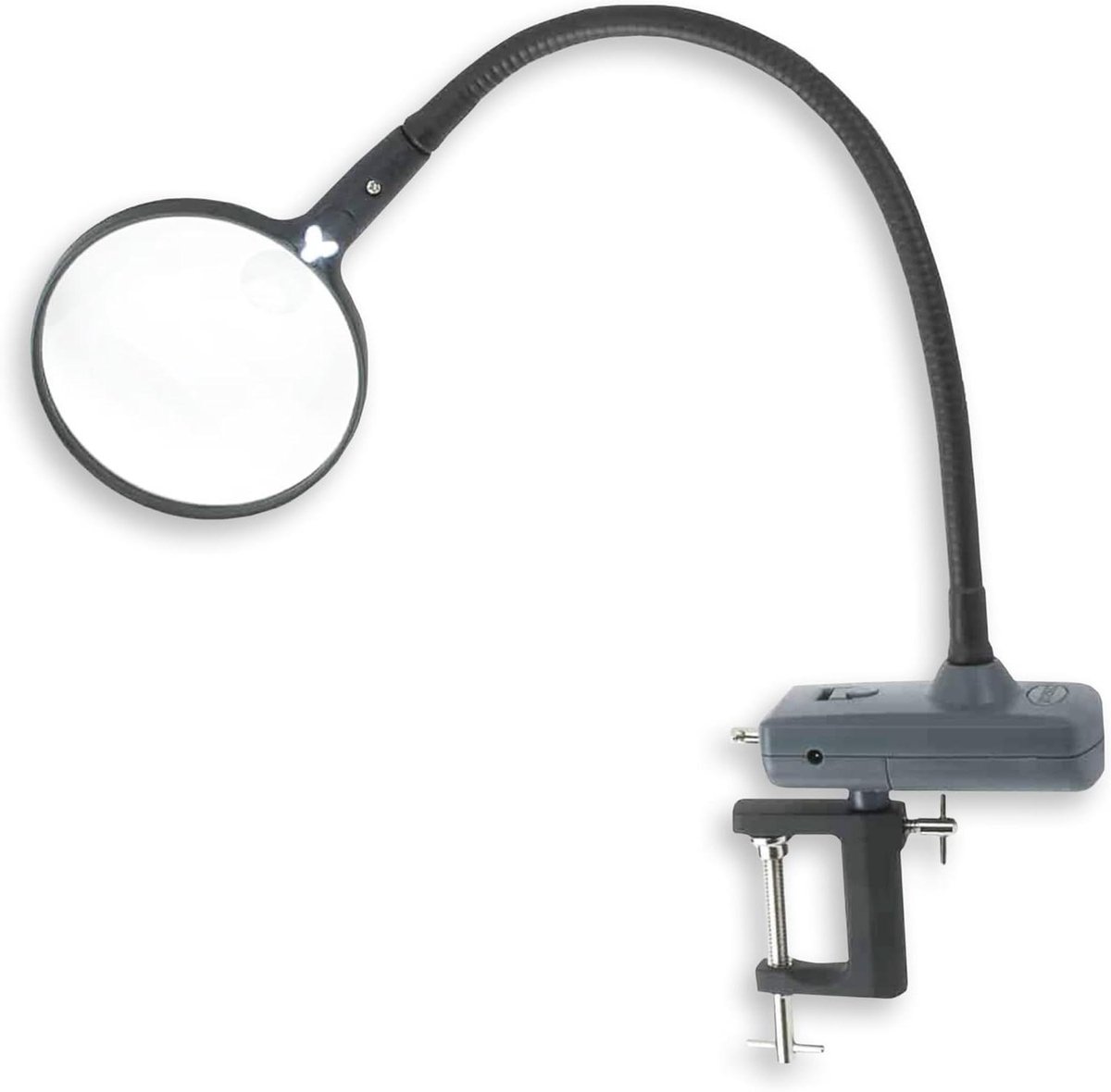 Vergrootglas met Lamp - Flexibele Arm - Hobby en Werk - Handsfree Gebruik - 61 cm - Zwart