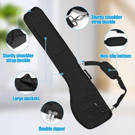 Lichte en Opvouwbare Golfdraagtas voor 8-10 Clubs - Waterdicht Nylon van Merkloos — afbeelding 4