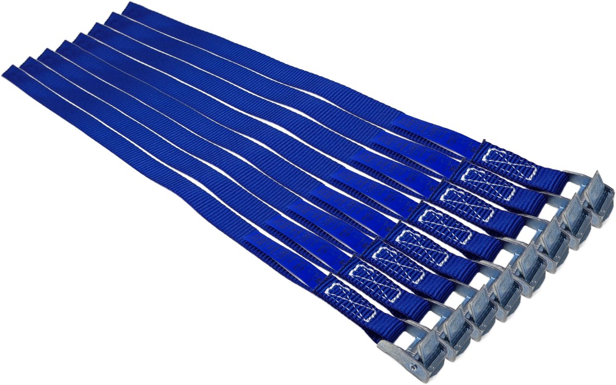 BCF-Products - Spanbanden - 40 cm - 8 stuks - Blauw - Spanbandjes - Spanband Fiets - Bindriemen - Fietsriempjes