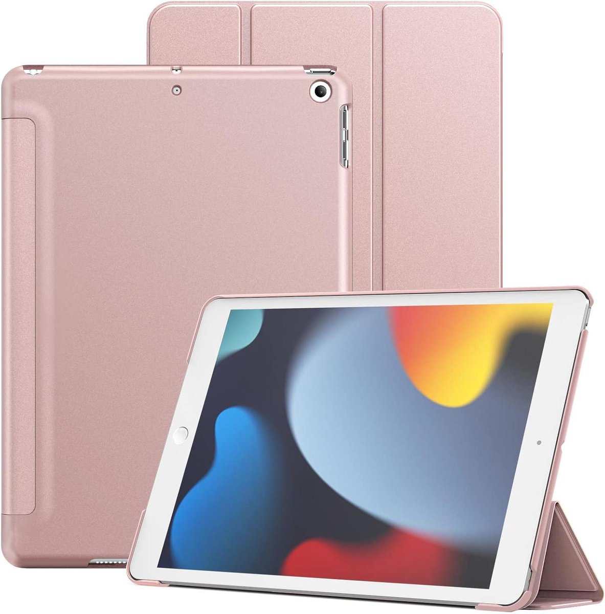 iPad Hoesje - Tablet Cover - Bescherming en Gebruik - Automatisch Sluimeren/Ontwaken - 10.2 Inch - Roségoud