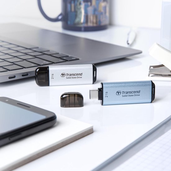 Externe SSD - Draagbare Opslag - Snelle Data Transfer - Compact en Schokbestendig - 512 GB - Blauw — afbeelding 2