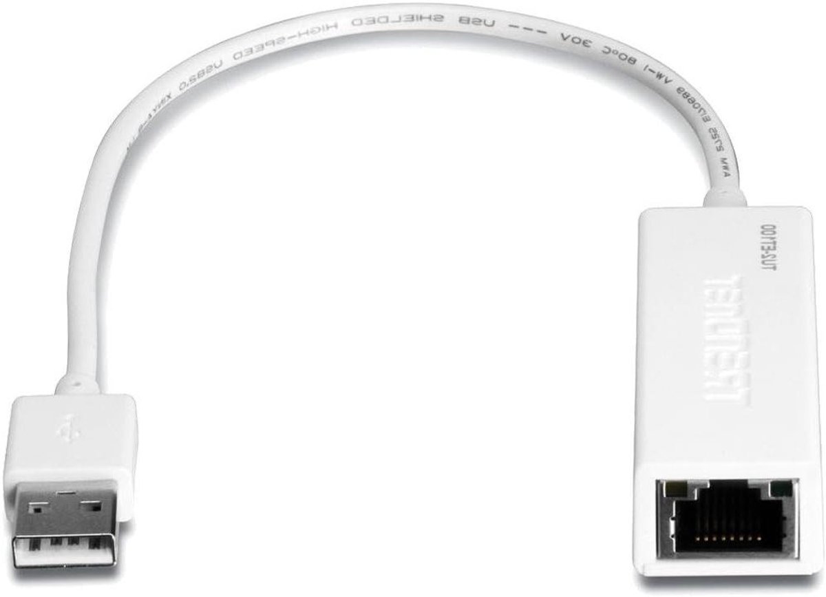 Netwerkkaart Ethernetadapter - LAN Adapter USB - Internet Verbinden - 10/100Mbps Snelheid - 19 x 14 x 429 cm - Zwart