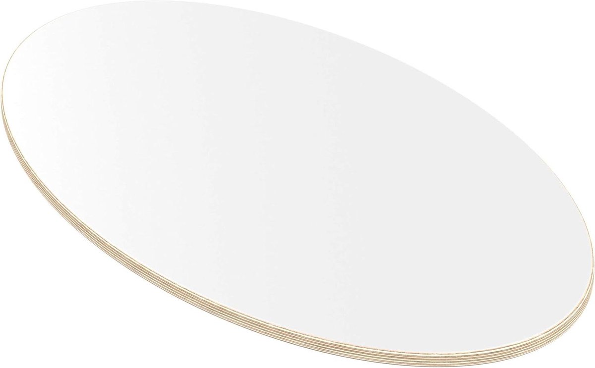 Multiplex Tafelblad - Werkblad Berkenhout - Meubels Maken - Melamine Gecoat Krasbestendig - 130x80 cm - Wit