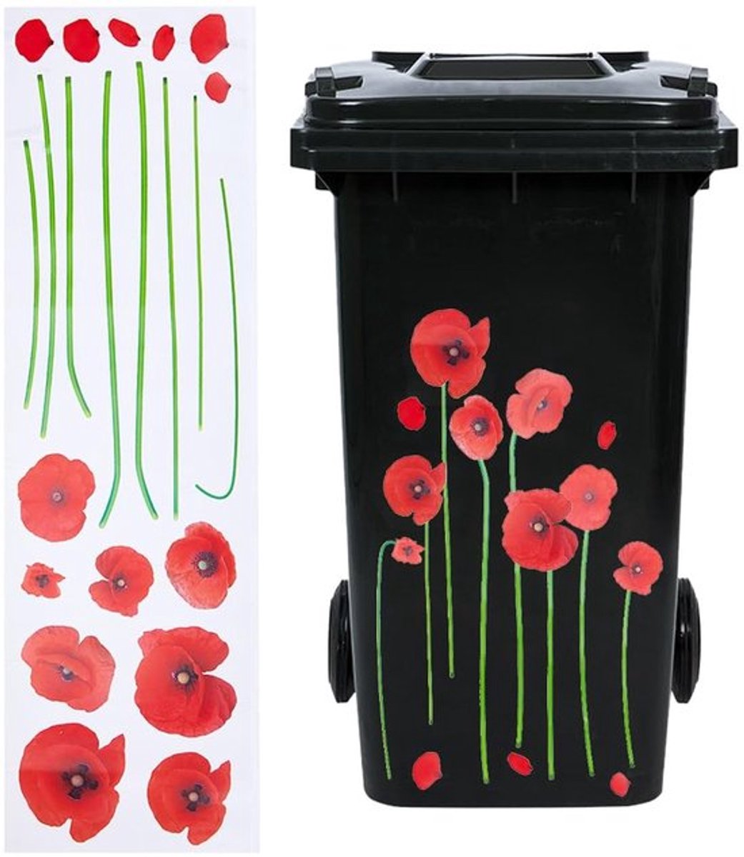 Allecto - Grote Rode Bloem Muurstickers - Decoratieve 3D Bloemen