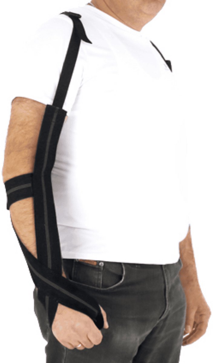 Reh4Mat Stroke Orthese - Ondersteunende Armorthese na beroerte - XL - Zwart
