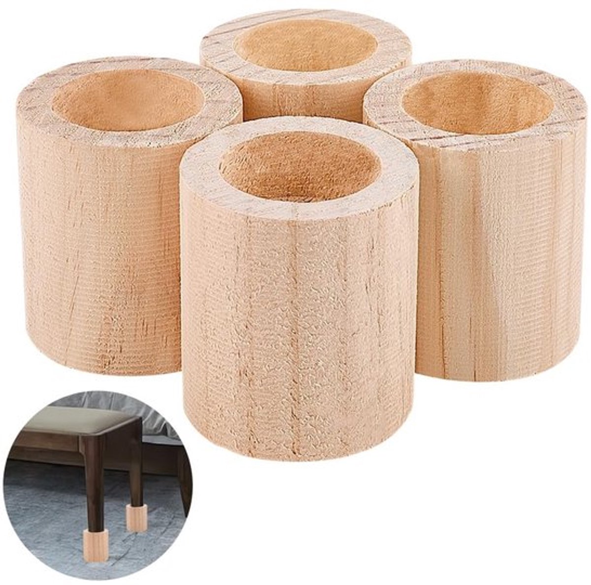 Store_9 - Cilinder Risers - Houten Meubels Verhogen - 39,5 mm ID