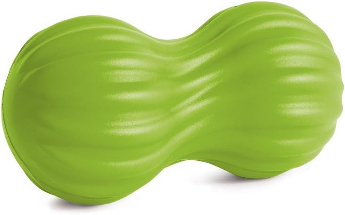 Fascia-Duoball Wave - Fasciabal voor massage en regeneratie van de spieren in nek en rug - massagebal (lime)