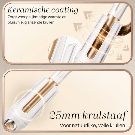 Sansbeauté automatische krultang met keramische coating en 25mm krulstaaf.