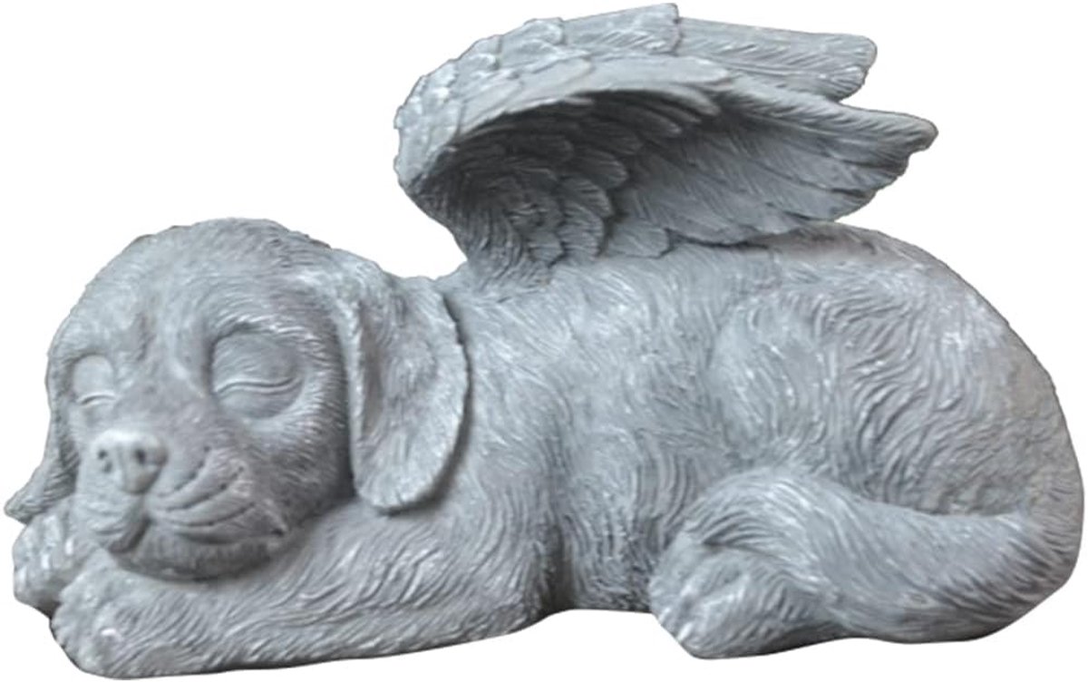 Gedenktuinornamenten engelenvleugels voor honden, mini-dierenbeeld voor grafstenen of gazondecoratie