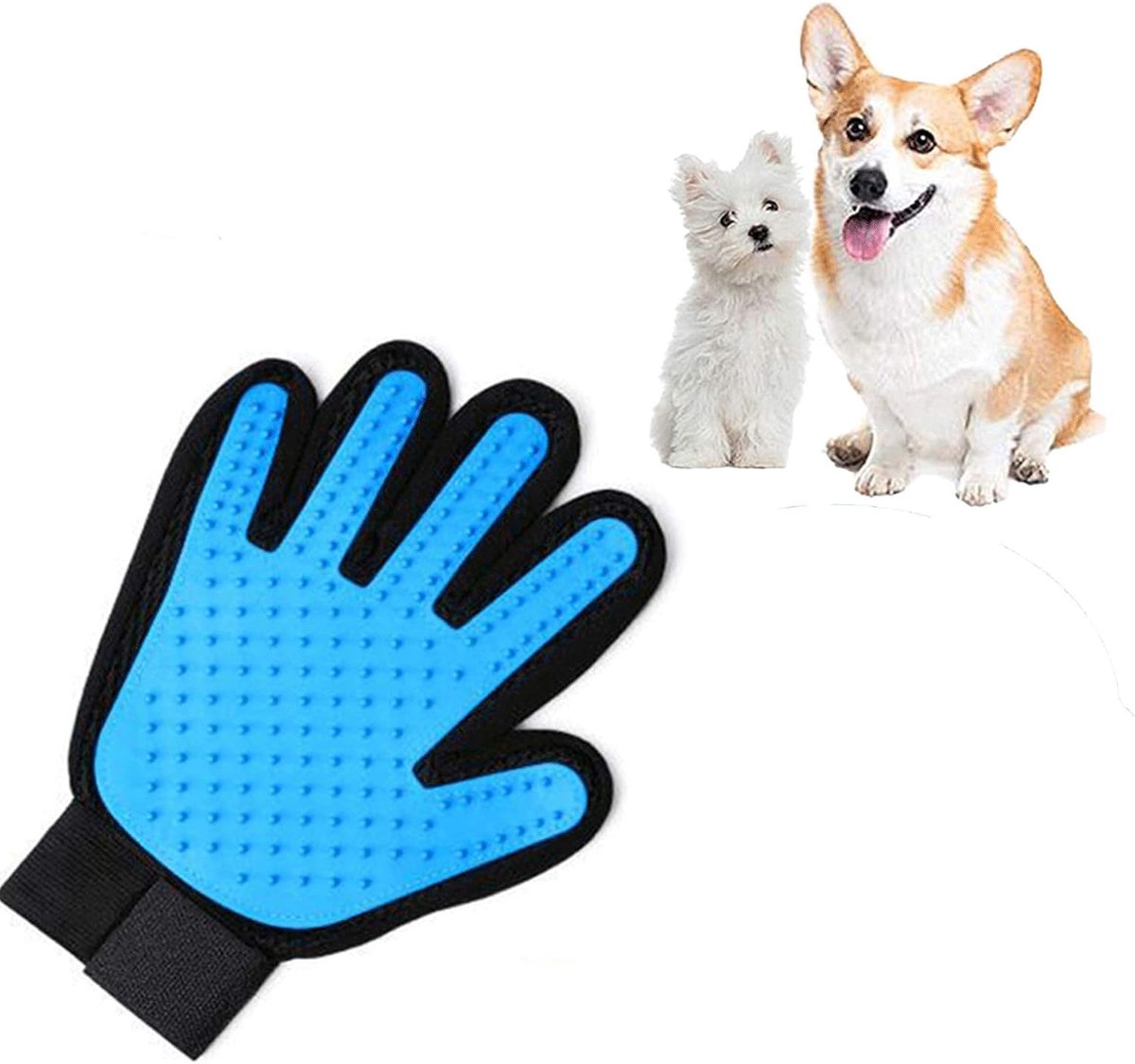 hond borstel handschoenen terug massage bont wassen borstel huisdier kat verzorging stof handschoen bad borstel