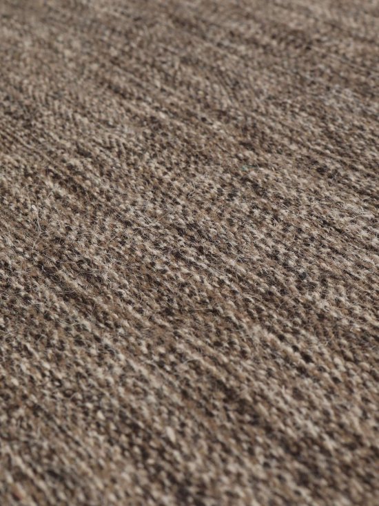 RugVista Melange, Vloerkleed, 140 x 200 cm, Rechthoekig, Laagpolig, Woonkamer, Eetkamer, Slaapkamer, Alleen chemisch reinigen, Care & Fair gecertificeerd, Bruin — afbeelding 3