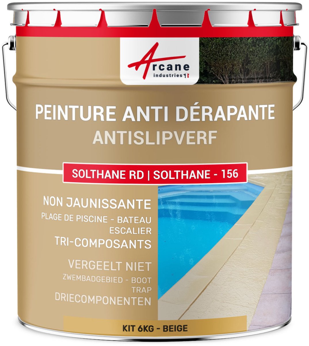 Antislip vloerverf voor buiten binnen - SOLTHANE - 156