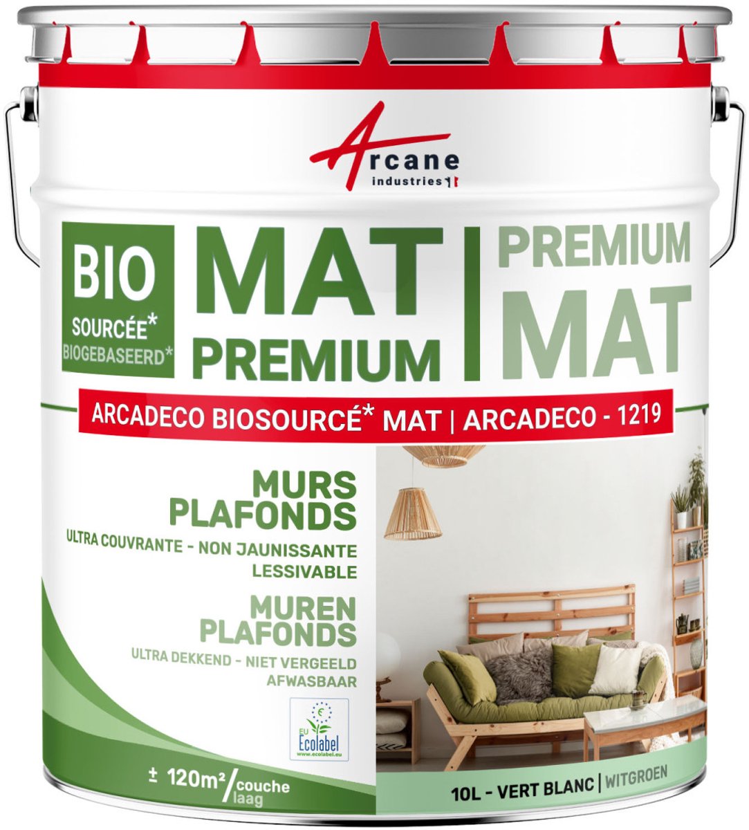 Matte muur- en plafondverf: ARCADECO - 1219