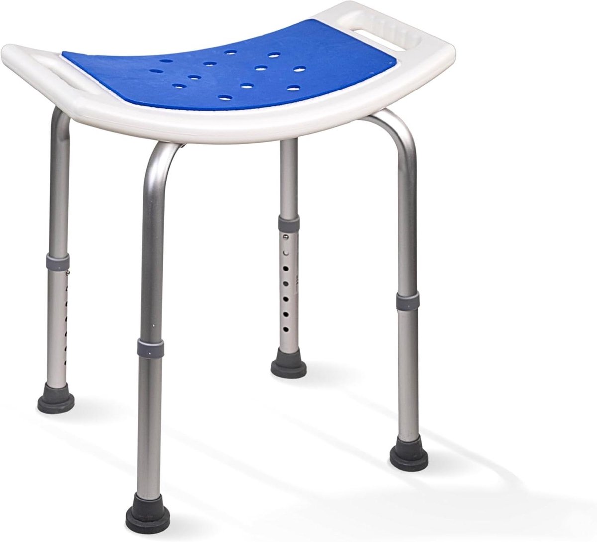 Douchekruk - Douchezitje Badkruk - Veilig Douchen - Antislip EVA Zitting - 42-57.5 cm - Wit
