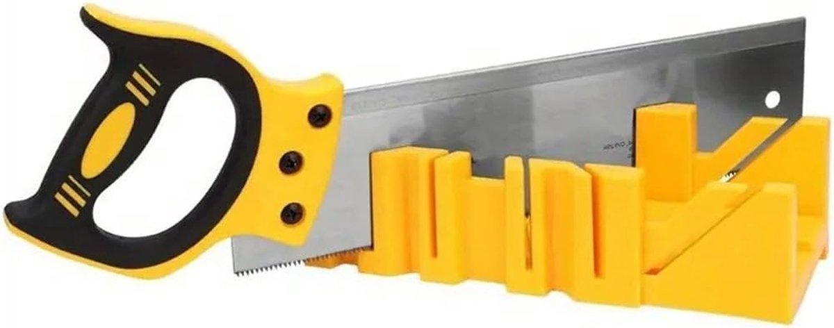 Verstekbak en Zaagset - Houtbewerking Gereedschap - Nauwkeurig Hout Zagen - Meerdere Hoek Snedes - 30.5 cm - Zwart