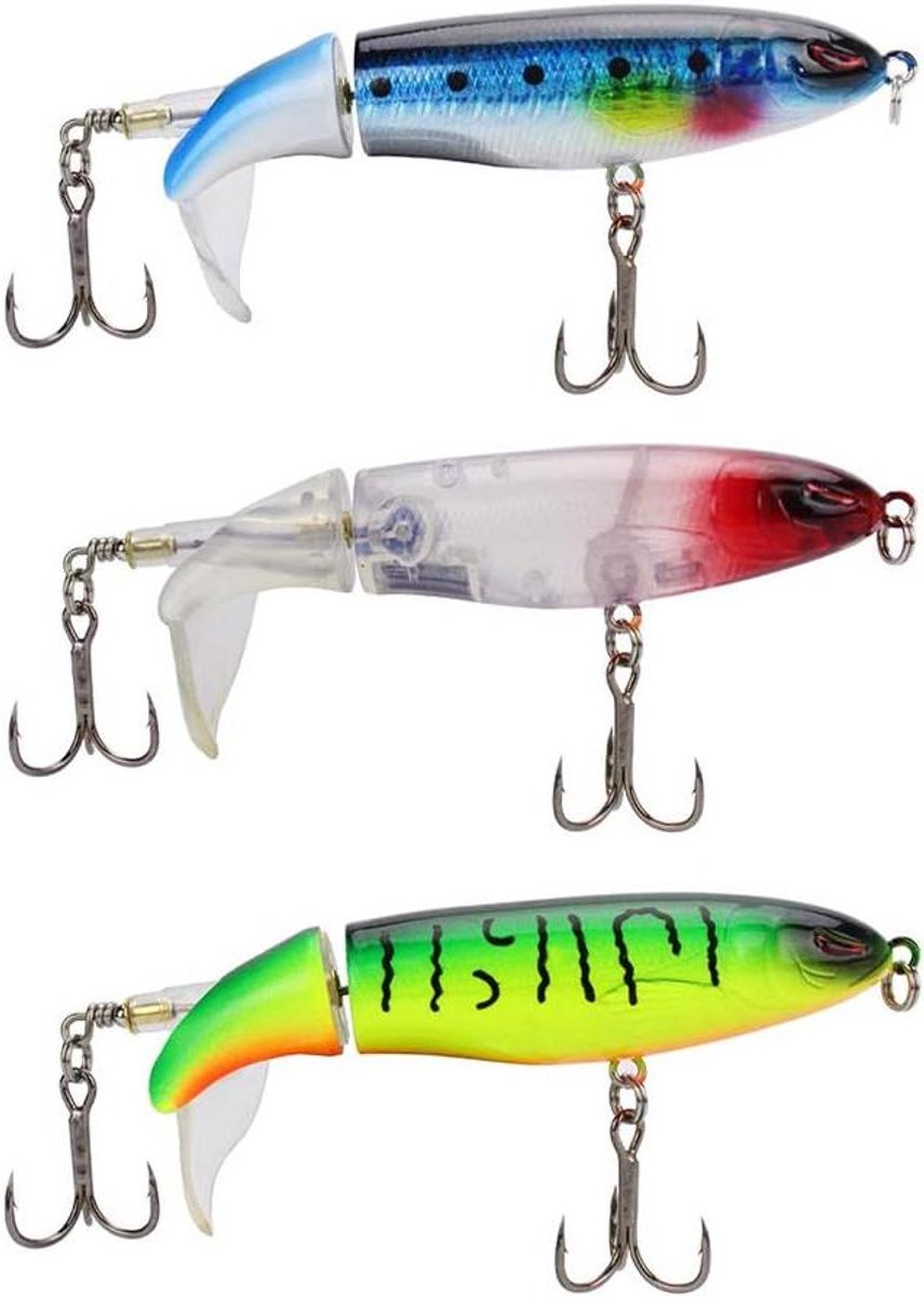 Vis Lokaas Set - Kunstaas Vissen - Zoutwater Vissen - Roterende Staart - 15cm 36g - Meerkleurig