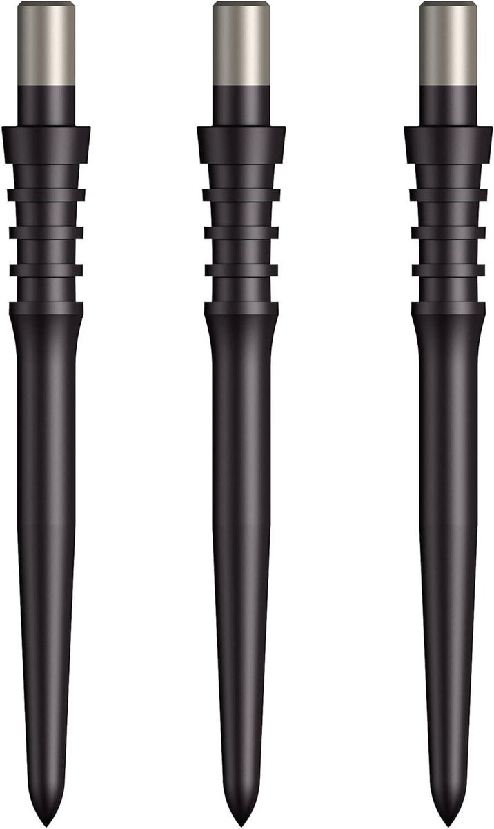 Dartpijlen - Pijltjes - Precisie Werpen - Titan Pro Grip - 28 mm - Zwart