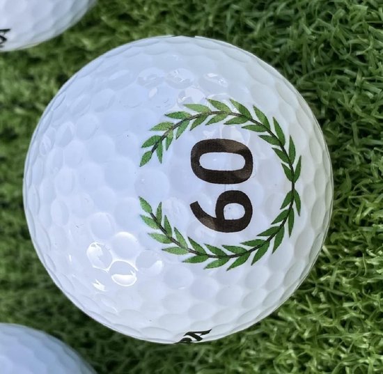 Set van 3 Golfballen 60e Verjaardag met 'Happy Birthday' Cadeauverpakking van Merkloos — afbeelding 3