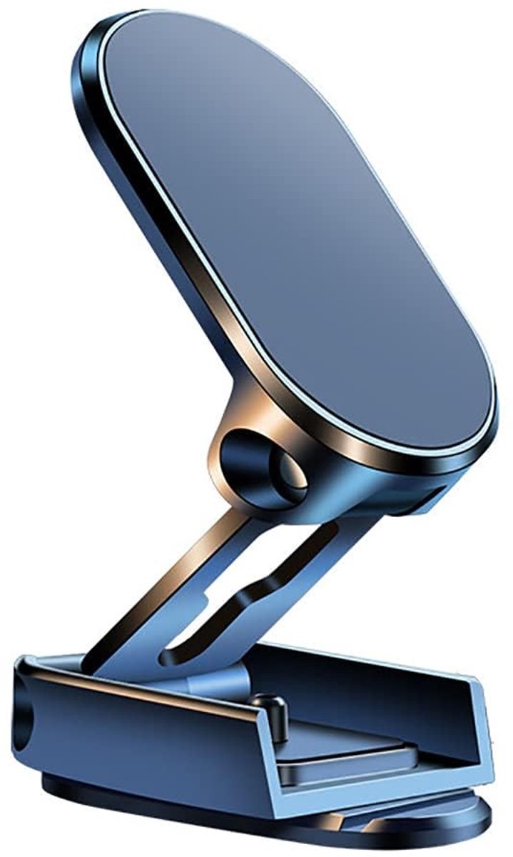 telefoonhouder【Upgrade dubbellaags opvouwbaar】Universele 360° draaibare magneet telefoonhouder voor auto met buigbare basis, magnetische autohouder met 2 metalen platen, compatibel met