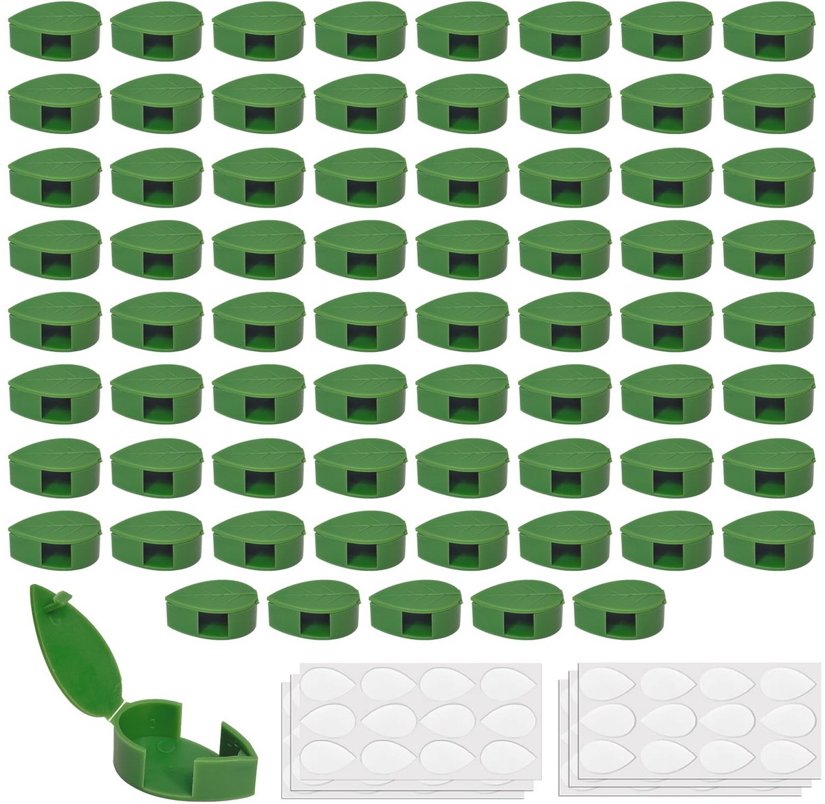 70 stuks klimplantenclips – plantensteunclips, houder voor klimplanten, zelfklevend, muurbevestiging voor kamerplanten, klimop, Philodendron