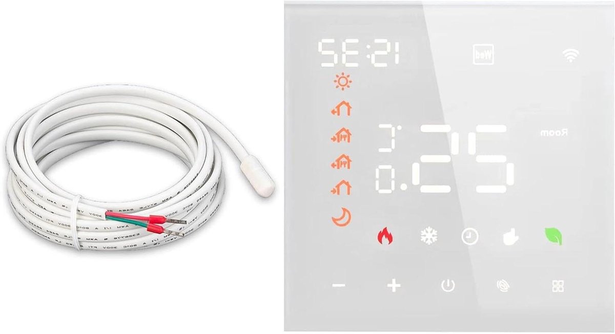 Slimme Thermostaat - Verwarming Regelaar - Energie Besparen - App en Spraakbesturing - 16 A - Wit