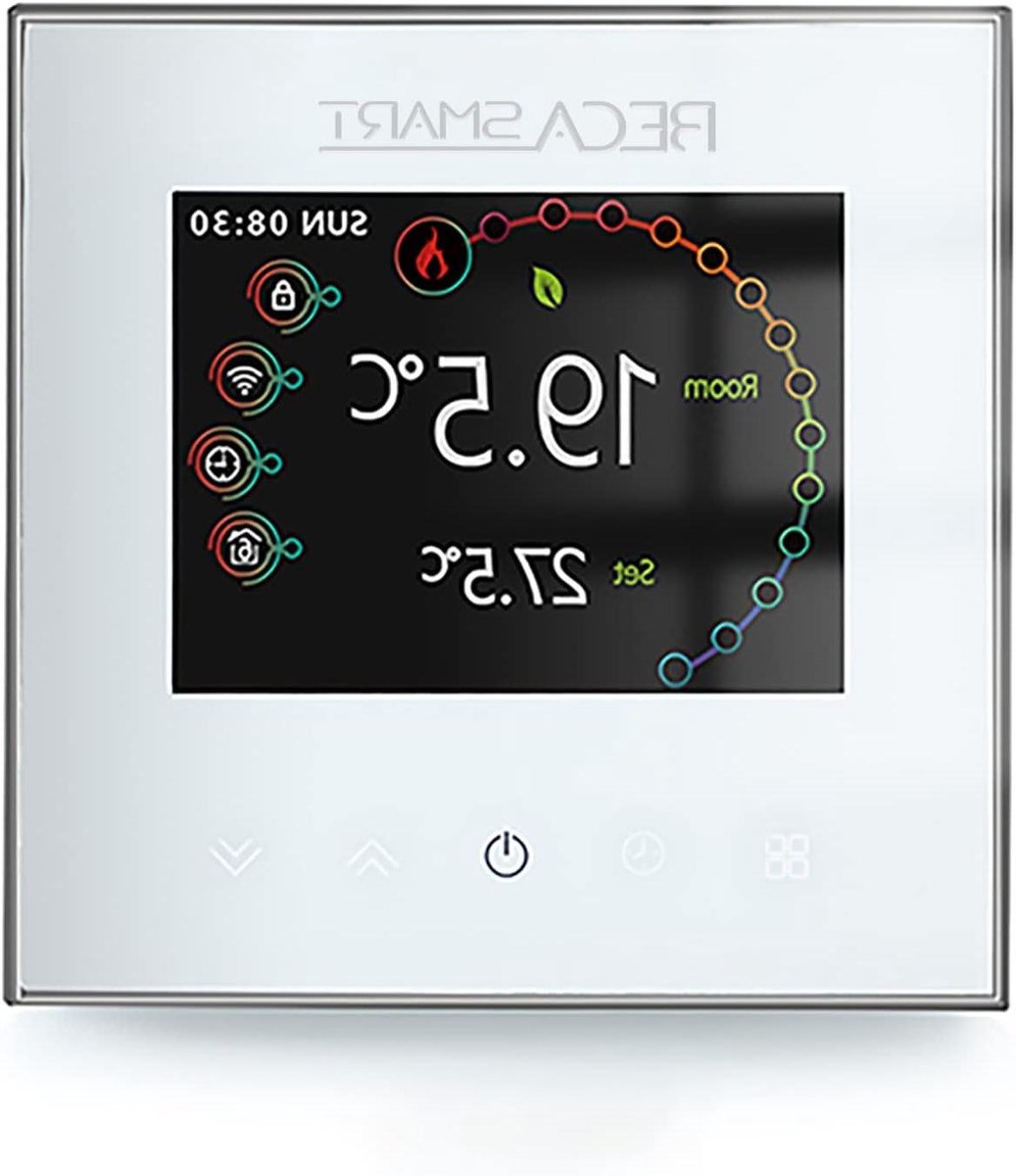 Slimme Thermostaat - Verwarming Regelaar - Comfort Verhoging - App & Stem Bediening - 15 mm Dun - Wit