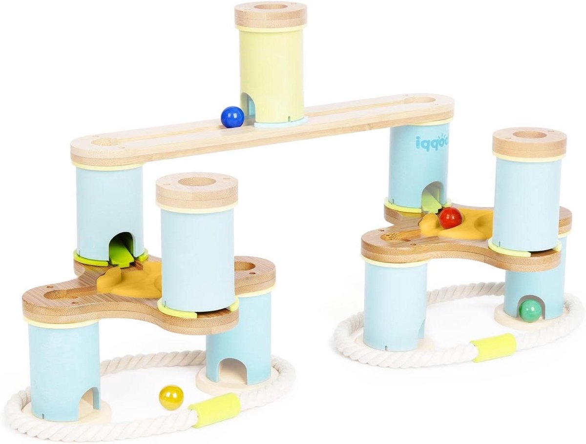 Knikkerbaan Uitbreiding - Accessoires Set - Bouw Vaardigheden - Draaiende Bruggen - 3 Stuks - Gekleurd