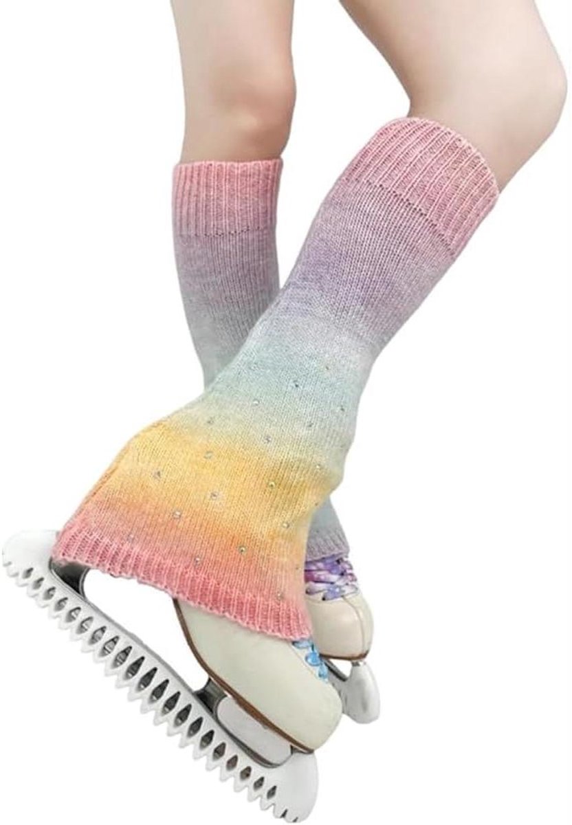 Schaatsbeenwarmers - Beenstukken Dans - Dansen Trainen - Elastisch Materiaal - Volwassen Kinderen - Zwart