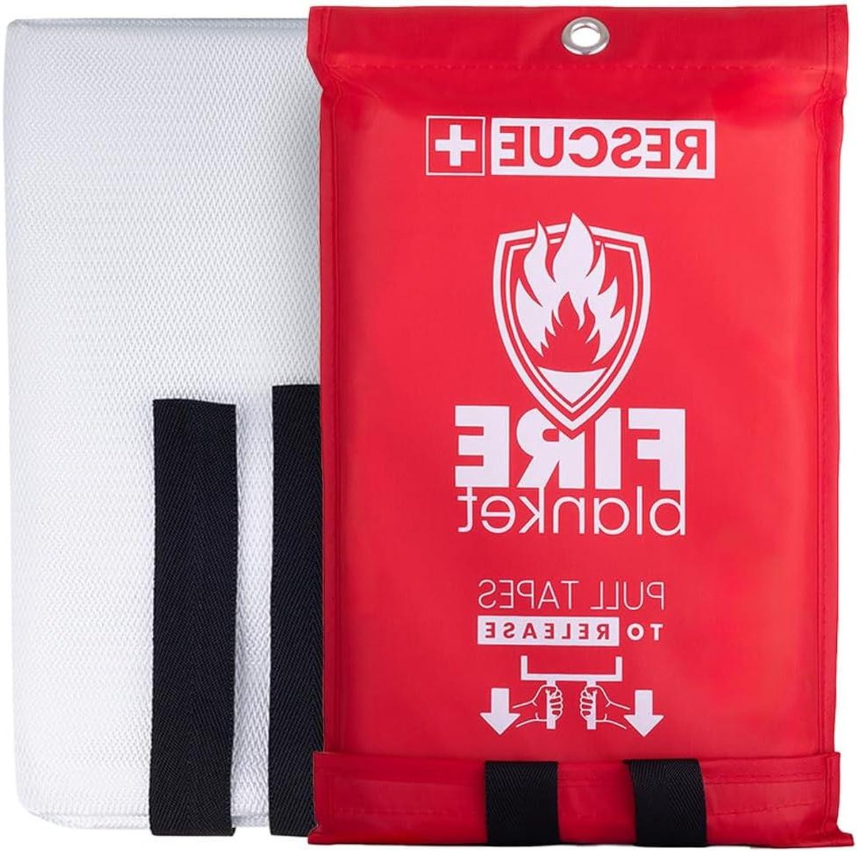 Brandwerende deken - Nooddeken Veiligheid - Brandbestrijding Thuis - Glasvezel Materiaal - 101 x 101 cm - Rood