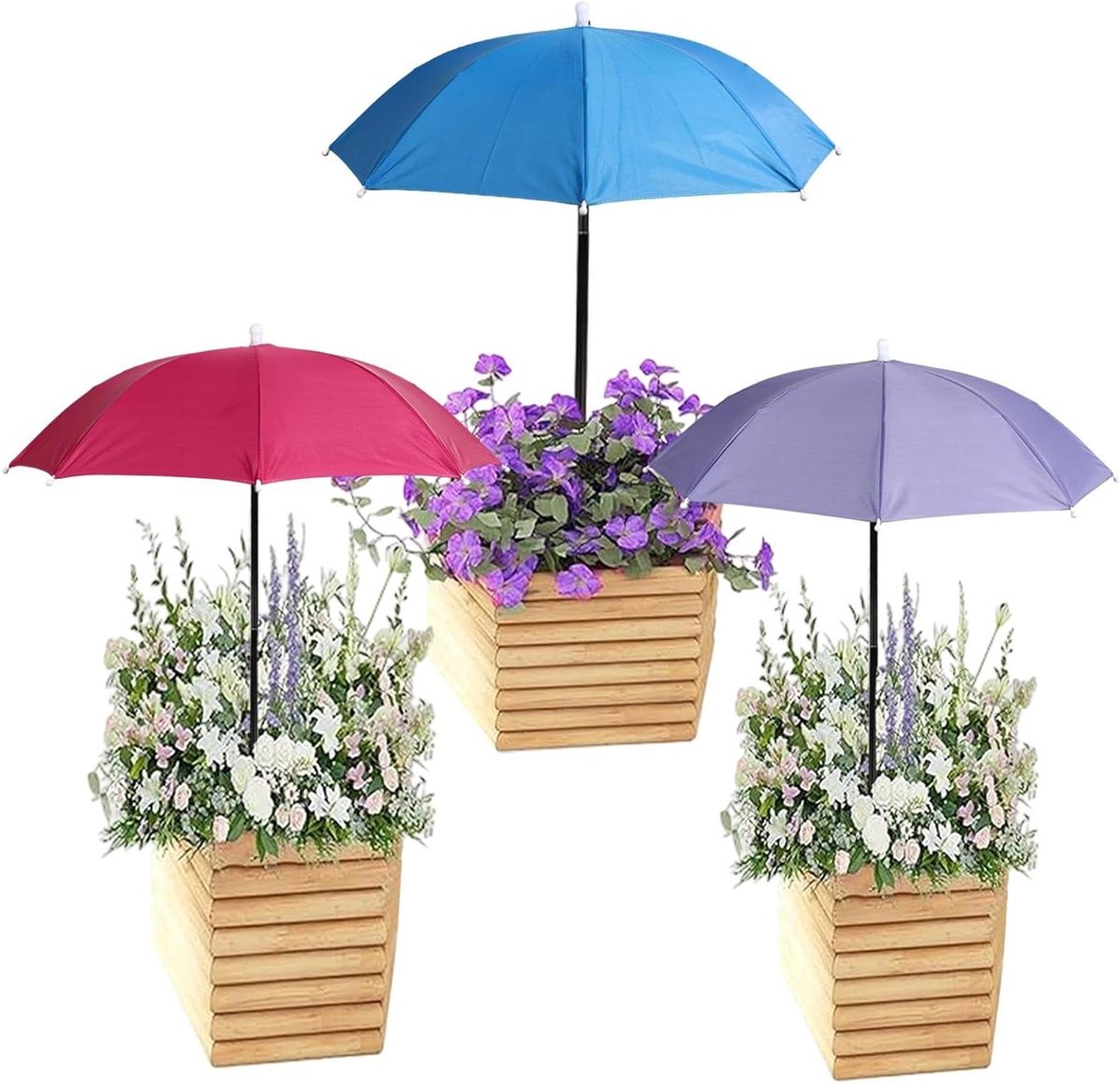 Planten Parasols - Tuin Schermen - Bescherming Buiten - Verstelbaar Ontwerp - 3 stuks - Zoals Getoond