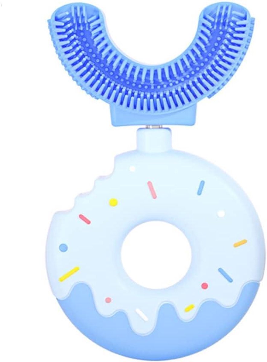 U-vormige tandenborstel - Kinder tandenborstel - Kindermondhygiëne - 360 graden reiniging - 1 tot 12 jaar - Geel roze blauw
