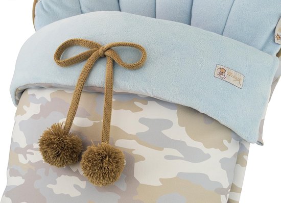 Voetenzak Kinderwagen - Babywikkel - Warmte Buiten - Waterafstotend - Universeel - Blauw Camouflage — afbeelding 2