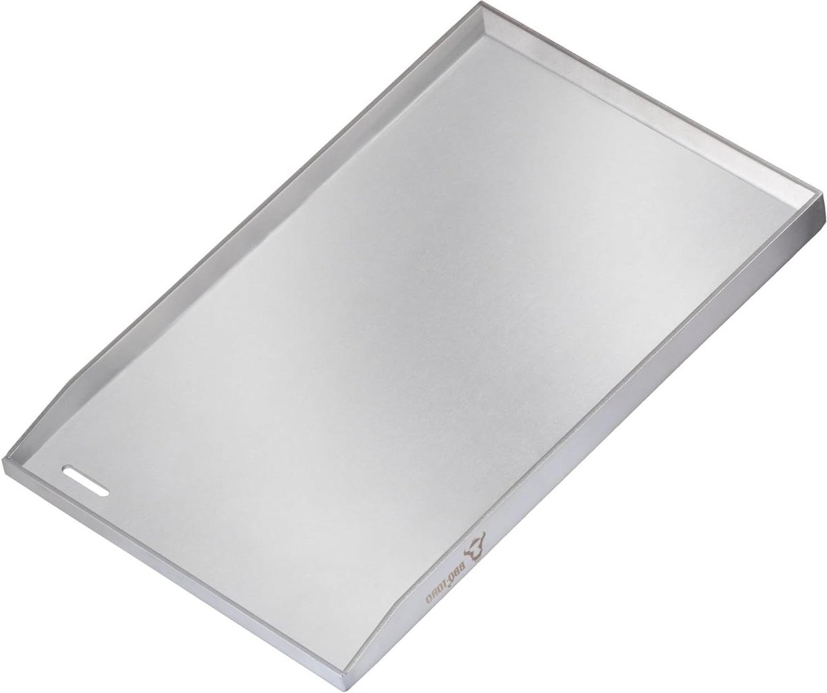 Roestvrijstalen Grillplaat voor Barbecue - 32,5 x 49 cm, Universele Grillpan voor Houtskool en Gas