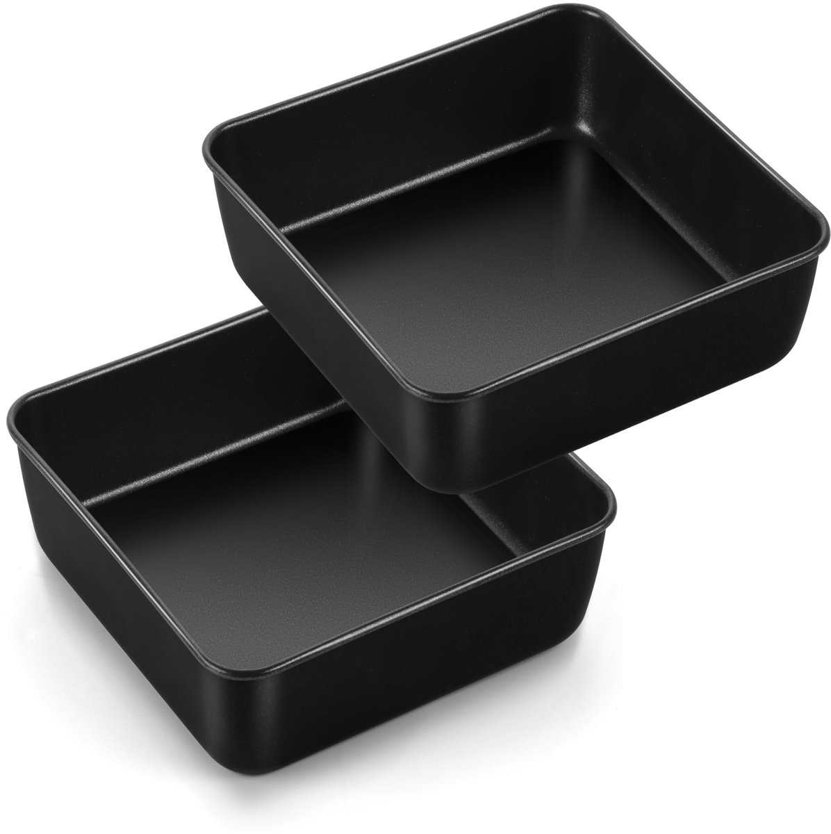Vierkante ovenschaal, set van 2, roestvrij staal, brownie, rechthoekig, met antiaanbaklaag, perfect voor lasagne brownie-cake, niet giftig, gemakkelijk te reinigen, 15,9 cm