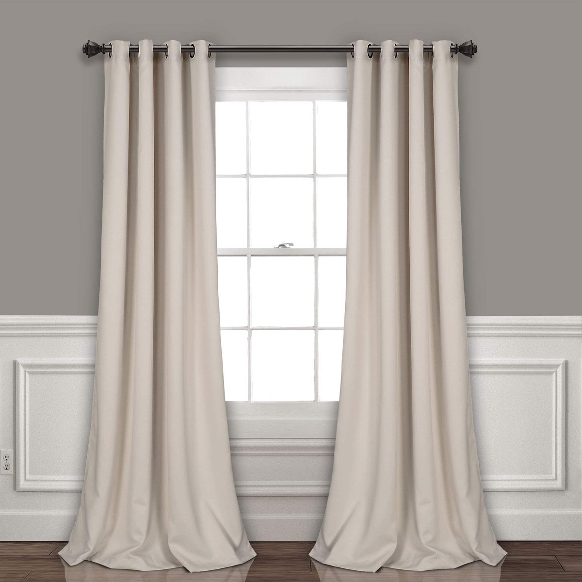 Decor Geïsoleerde doorvoertule verduisterende raamgordijnpanelen, paar, 132 cm B x 304,8 cm L, tarwe